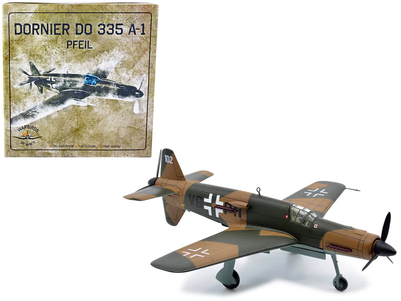 Dornier Do 335 A-1  
Pfeil  

Warbirds  
WWII  

Die-Cast metal  
1/72 scale  
High quality  

102  
VG