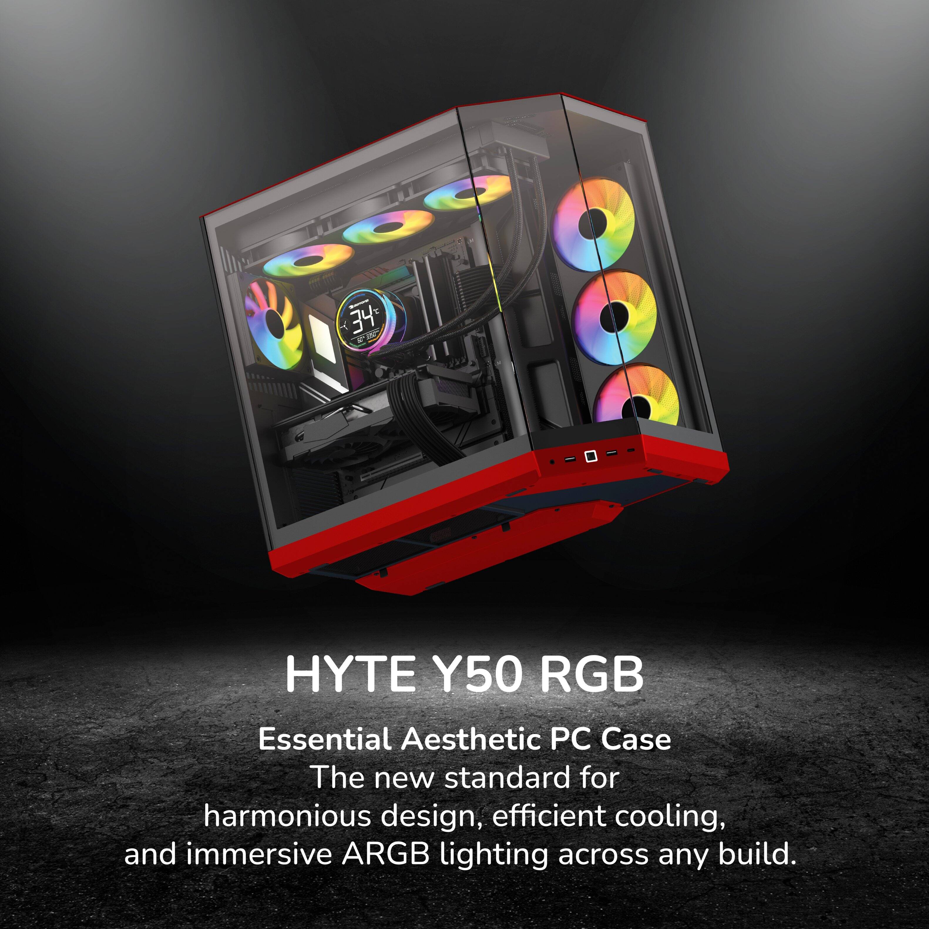 Juros 34 10000

HYTE Y50 RGB

Essential Aesthetic PC Case
The new standard for harmonious design, efficient cooling, and immersive ARGB lighting across any build.