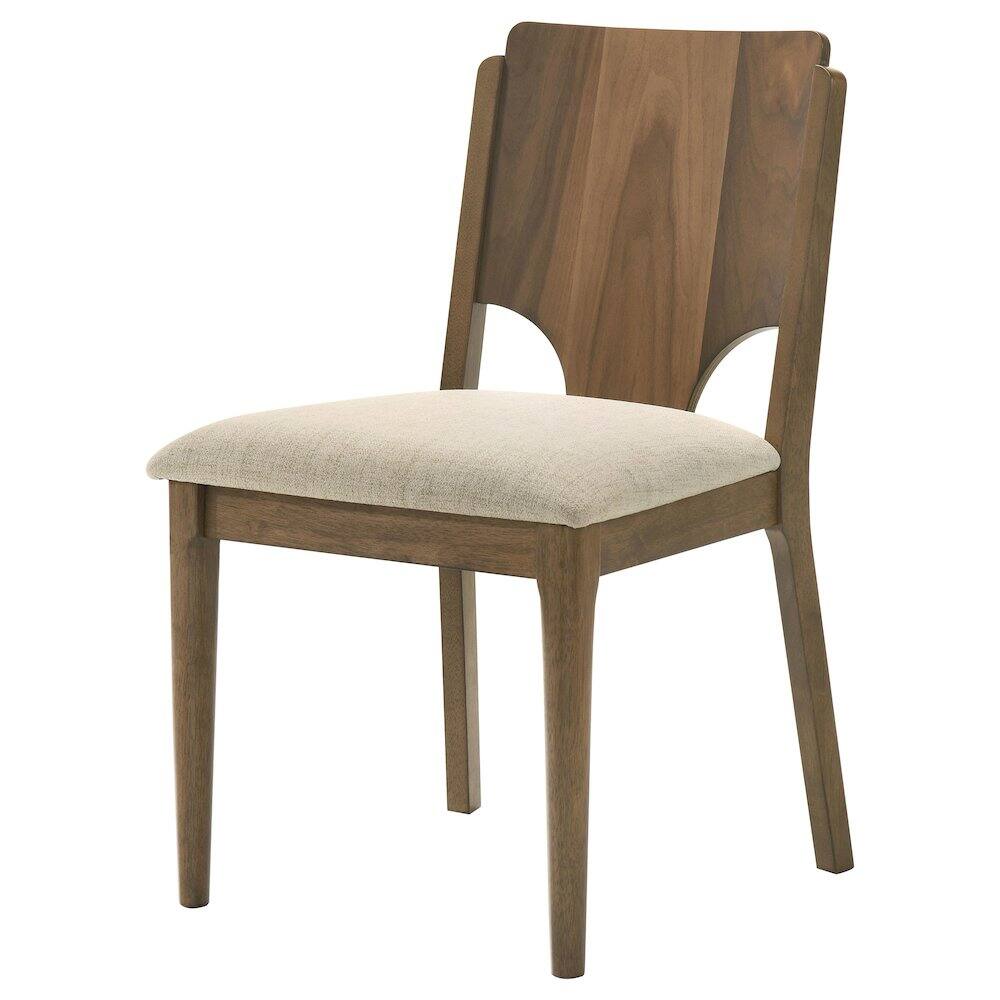 Alt View 4. Coaster Co. of America - Crestmore Dining Chair Upholstered Seat Walnut (Set of 2) - Brown.
