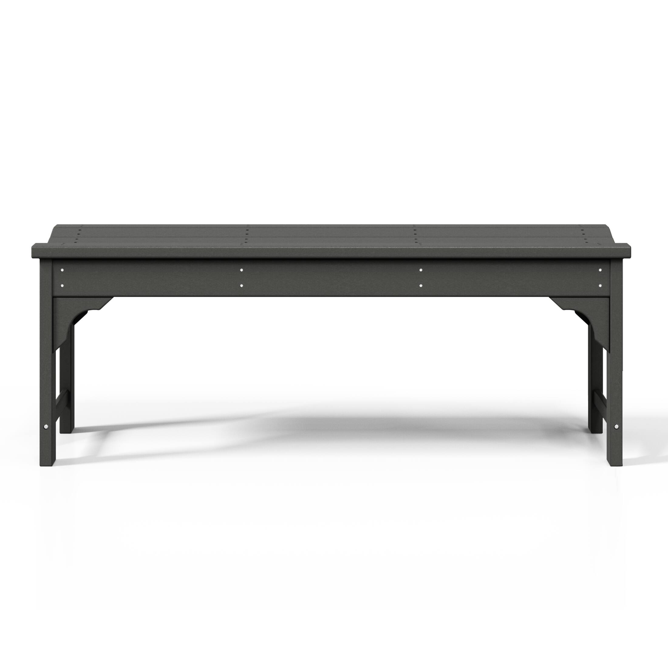 Alt View 1. WestinTrends - WestinTrends Malibu 48" length backless Poly Wood Outdoor / Garden bench - Gray.
