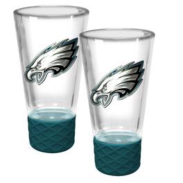 Great American Products - Philadelphia Eagles 2-Pack 4oz. Cheer Shot Set with Silicone Grip - Green