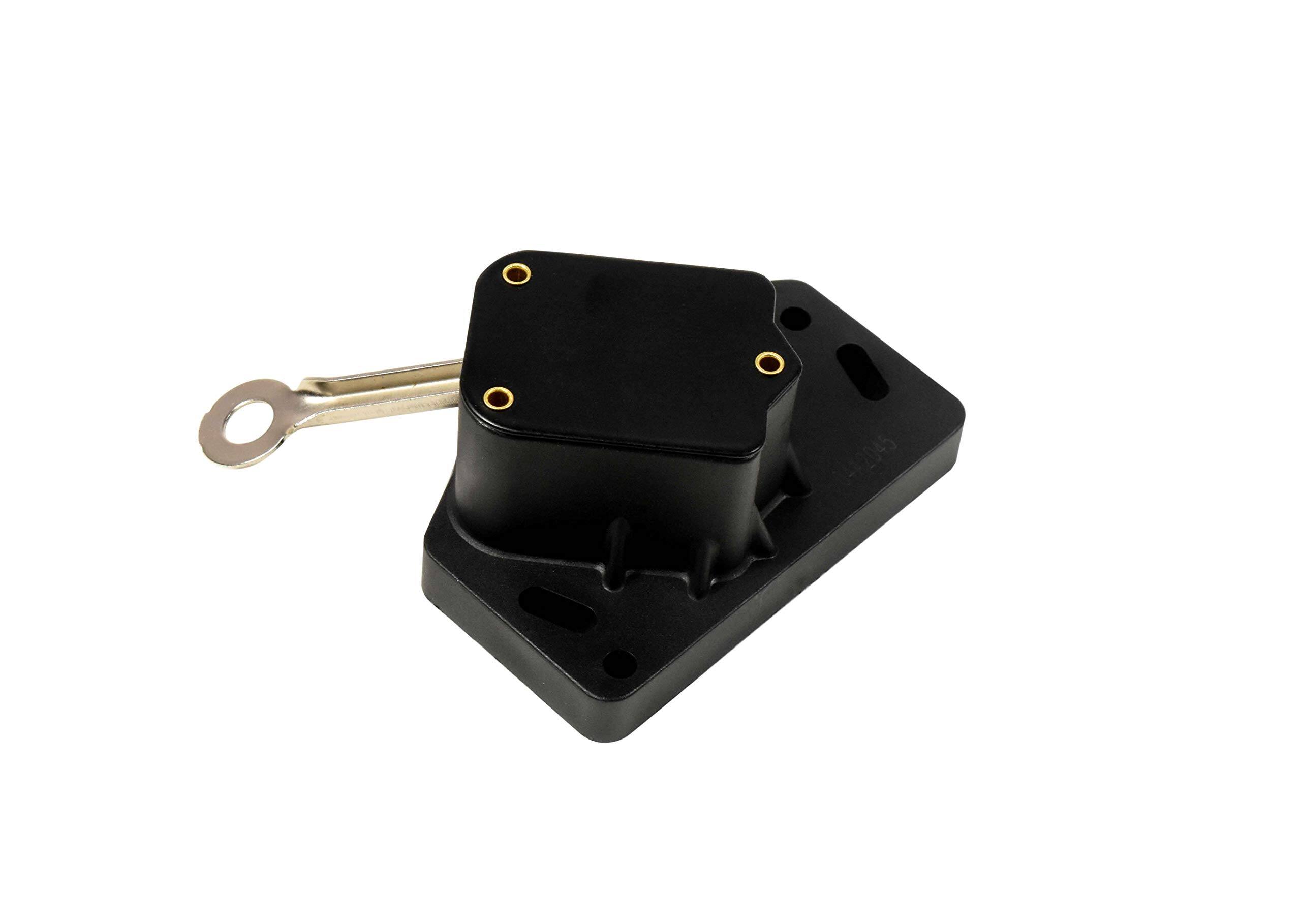 Left. HQRP - Pedestal Sump Float Switch with Metal Arm - UL Listed - for Superior 99100, Everbilt, Wayne, Craftsman - black.