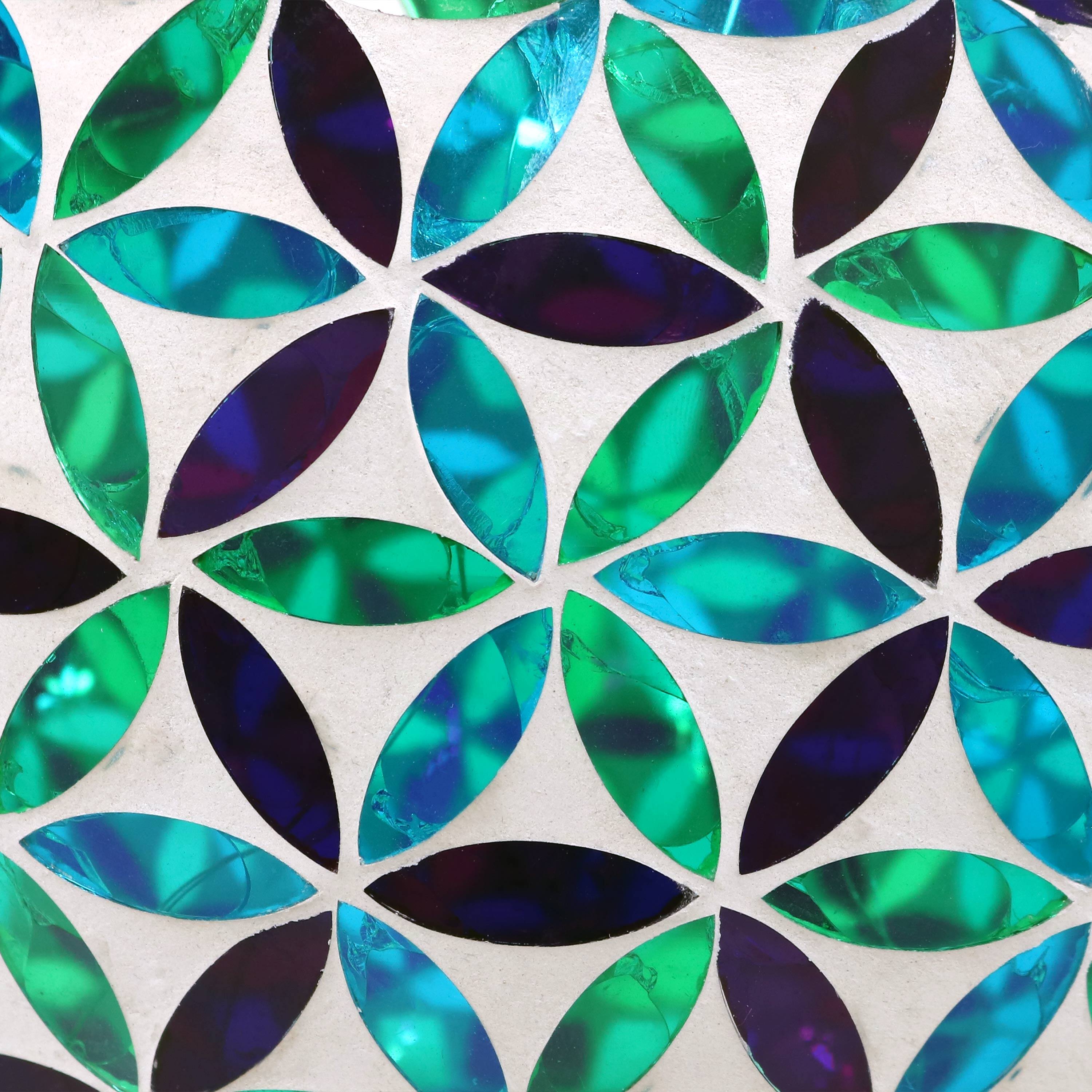 Alt View 8. Sunnydaze - Glass Gazing Ball with Solar Light - 10 in - Cool Blooms.