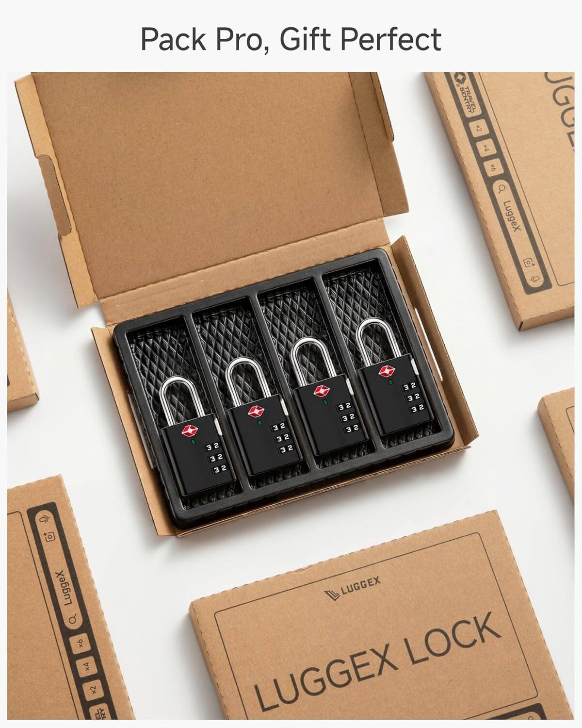 Pack Pro, Gift Perfect

LUGGEX LOCK

LUGGEX x4 *2