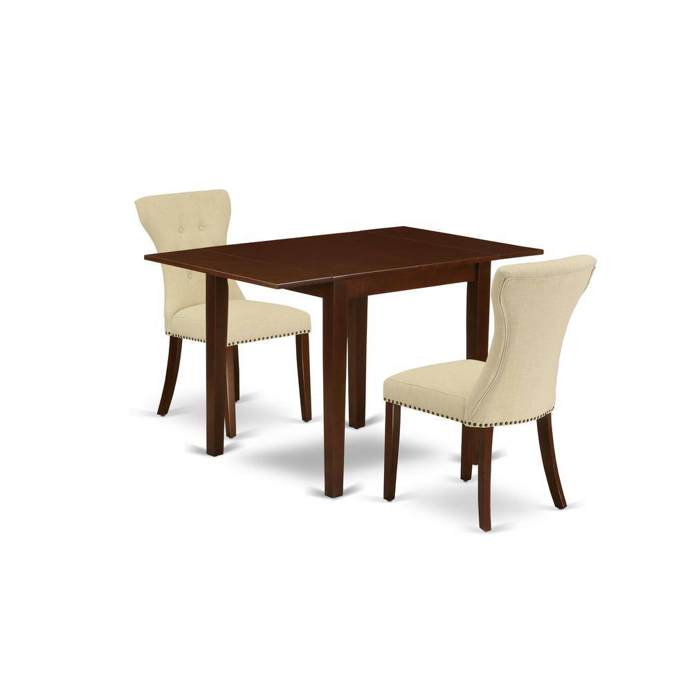 Left. East West Furniture - Dining Room Set Mahogany - Brown.