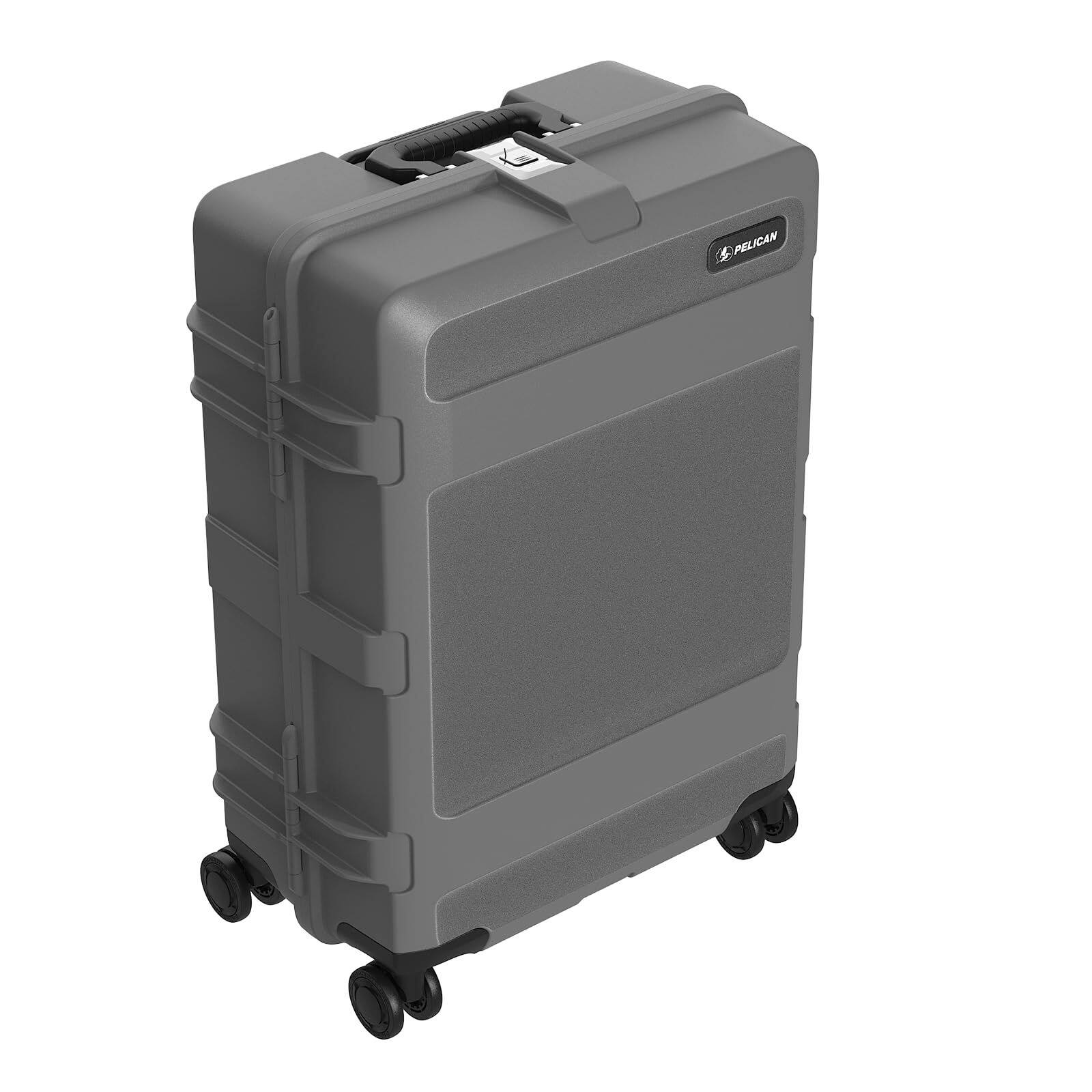 Angle. Pelican - Pelican ATX Hardside 25" Medium Checked Suitcase - Charcoal.