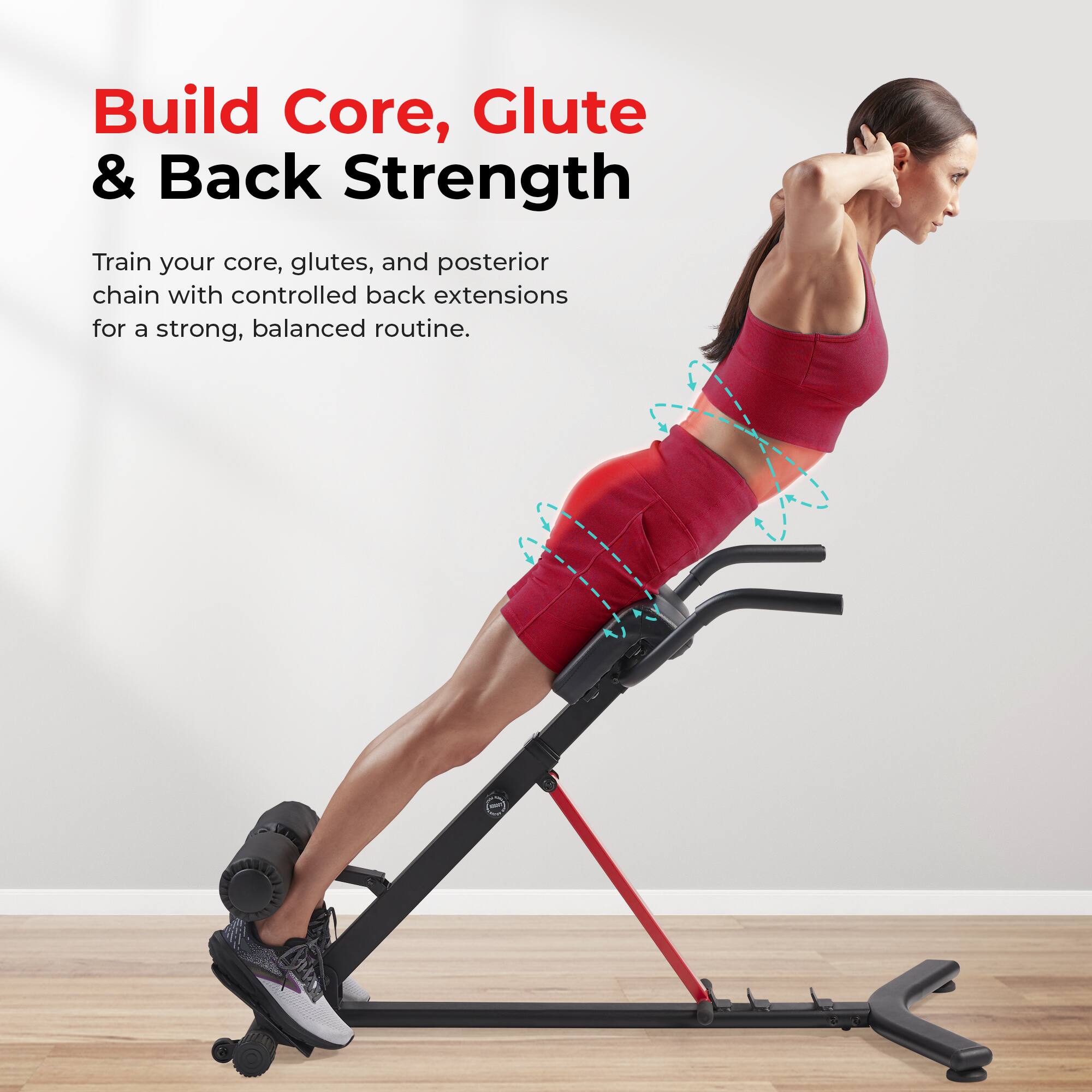 Build Core, Glute & Back Strength

Train your core, glutes, and posterior chain with controlled back extensions for a strong, balanced routine.