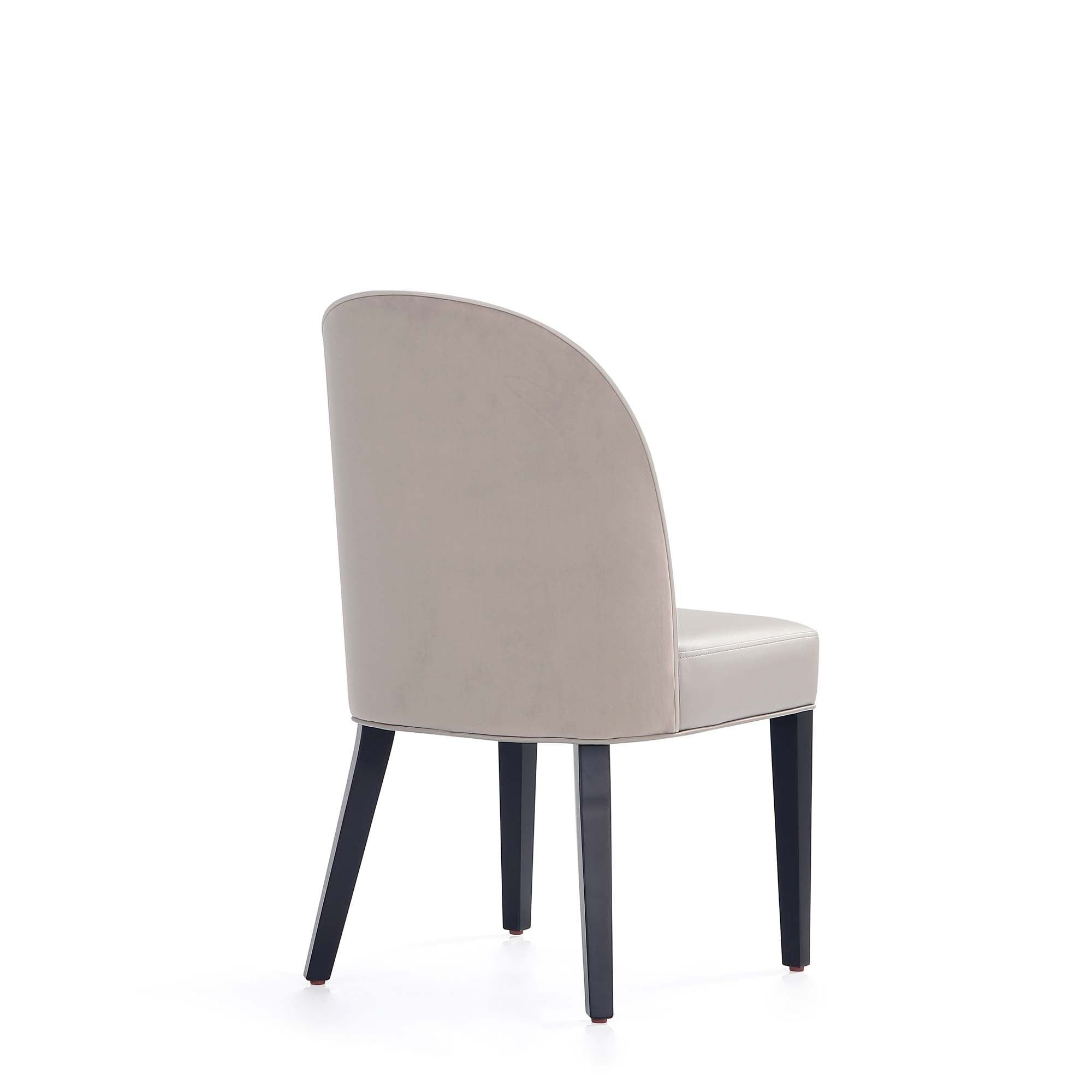 Alt View 3. Manhattan Comfort - Hillman Modern Wood Upholstered Dining Chair - Set of 2 - Light Gray.