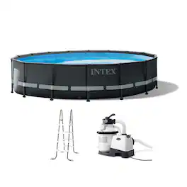 Intex - Frame Above Ground Pool Set w Pump