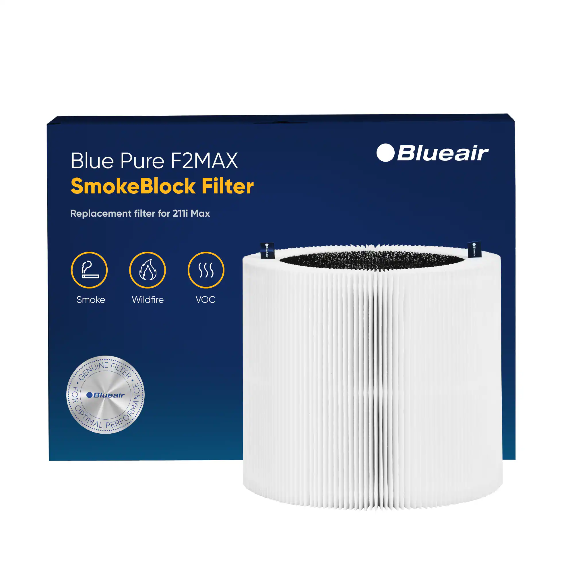 Blueair - Blue Pure 211i Max SmokeBlock Replacement Filter - White