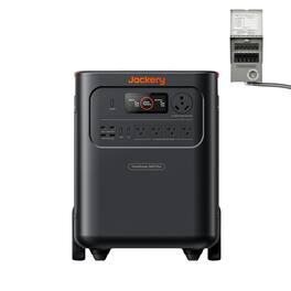 Jackery - HomePower 3600 Plus Portable Power Station (3584Wh) with a 120V Manual Transfer Switch for Essential Home Backup (3584 Wh Capacity) - Black