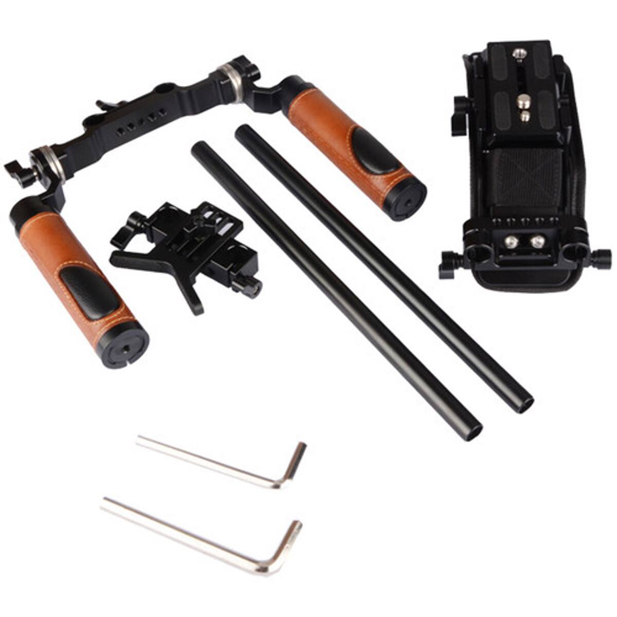 Alt View 3. CAMVATE - CAMVATE DSLR Shoulder Mount Rig w/Manfrotto QR Base Plate and Dual Handgrip.