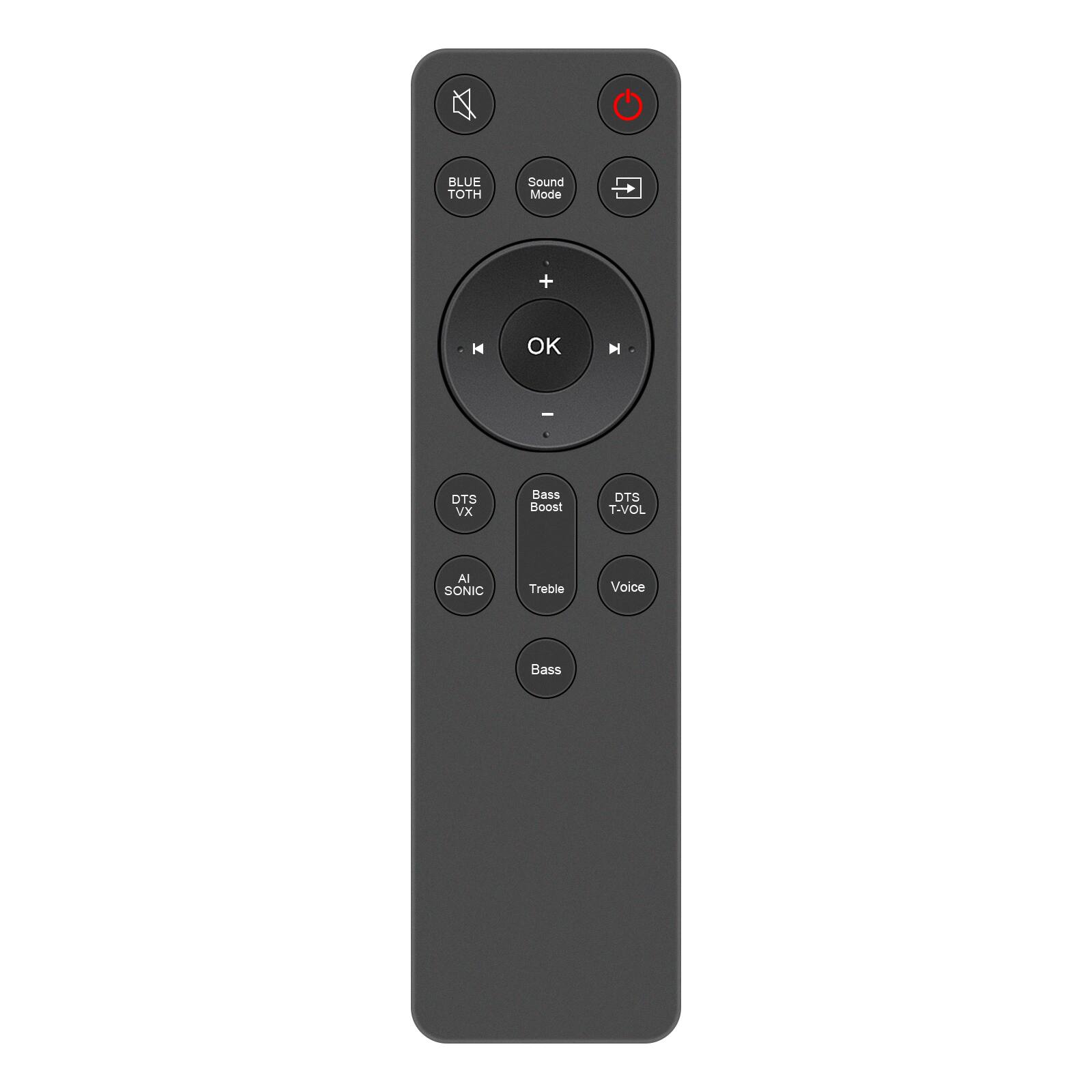 VINABTY - New RC10P Replace Remote Control Fits for TCL RC10P JCB1 Sound Bar Remote Control S Class 2.1 Channel S4210 S210W - Black