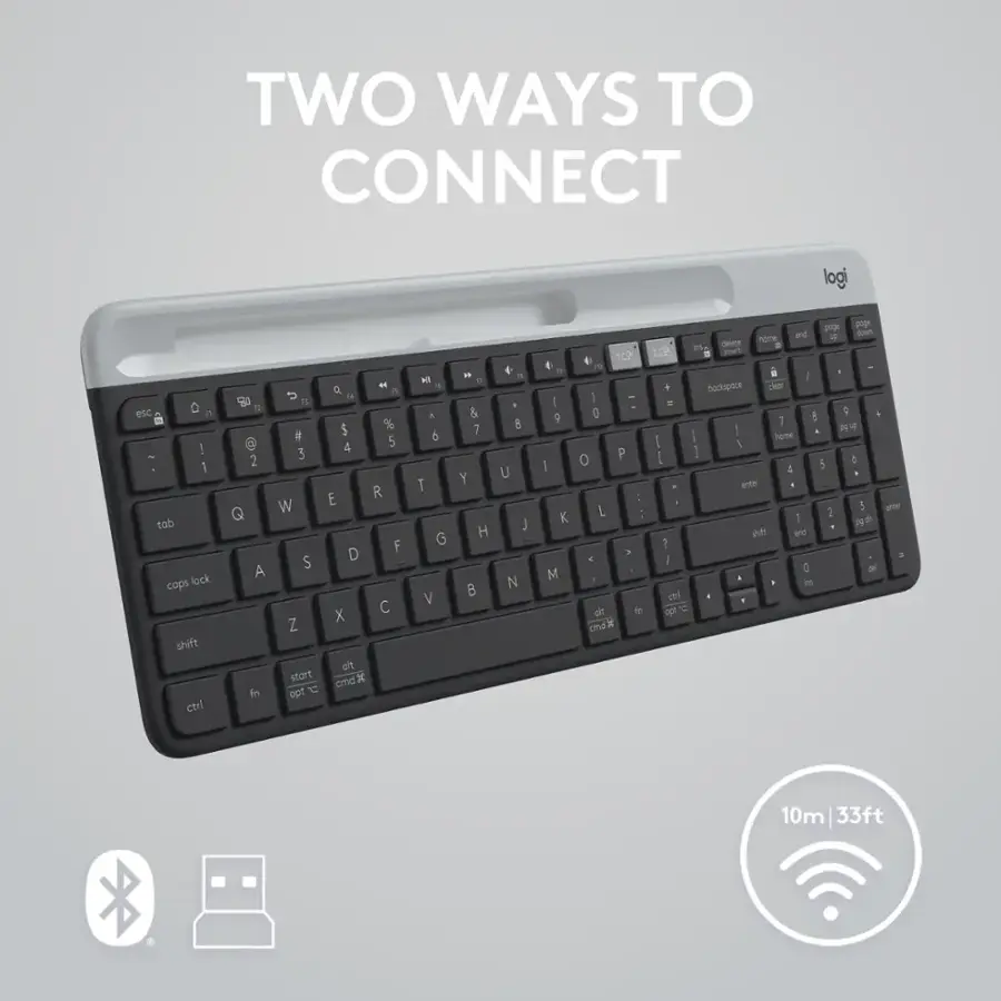 Two Ways to Connect: Logi ESC 0 - 10m 33ft.