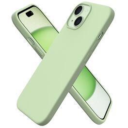 Ornarto - Compatible with iPhone 15 Plus Case 6.7", Slim Liquid Silicone Full Covered Protective Cover - Matcha