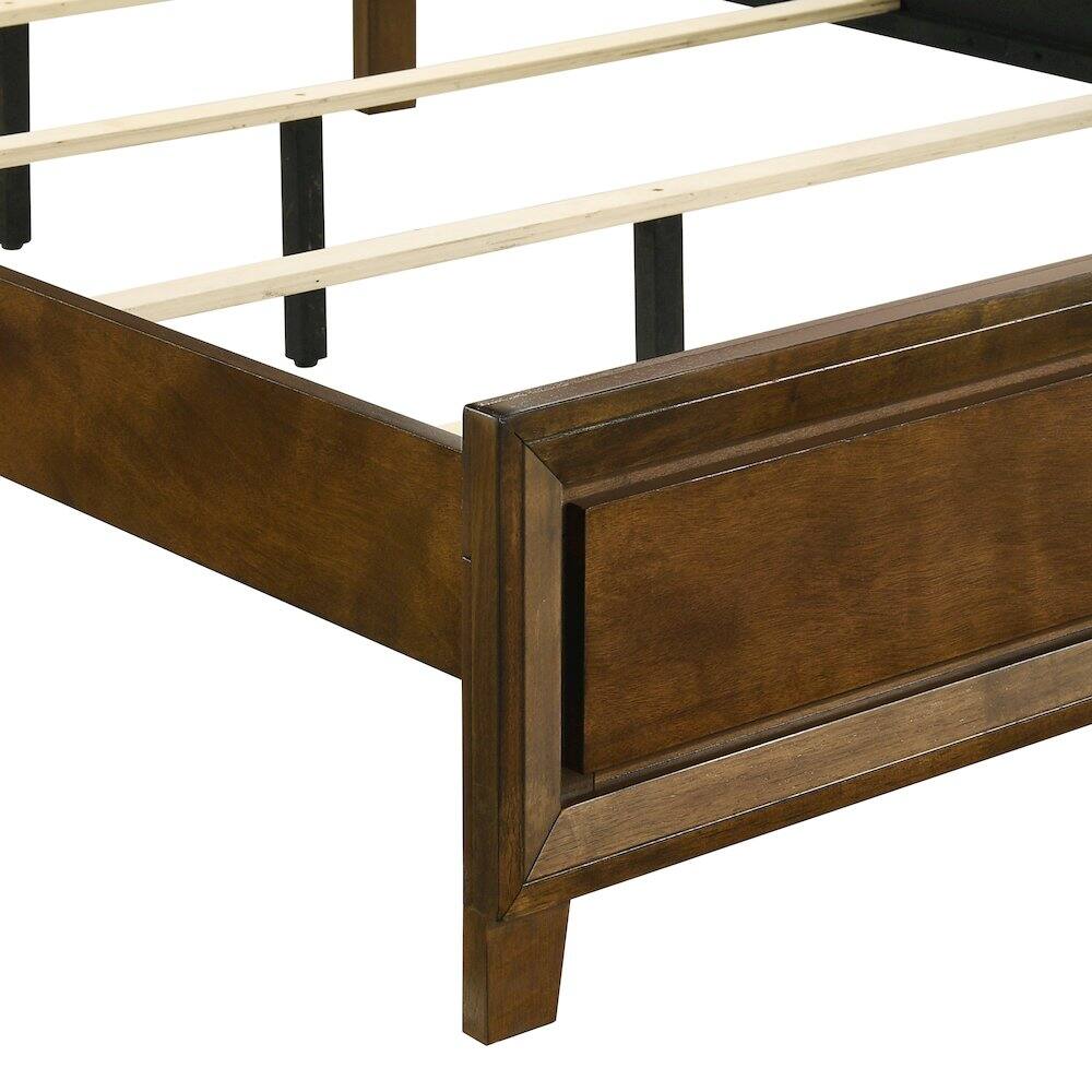 Alt View 3. New Classic Furniture - Ballard Wood Full Panel Bed in Walnut Brown - Walnut.
