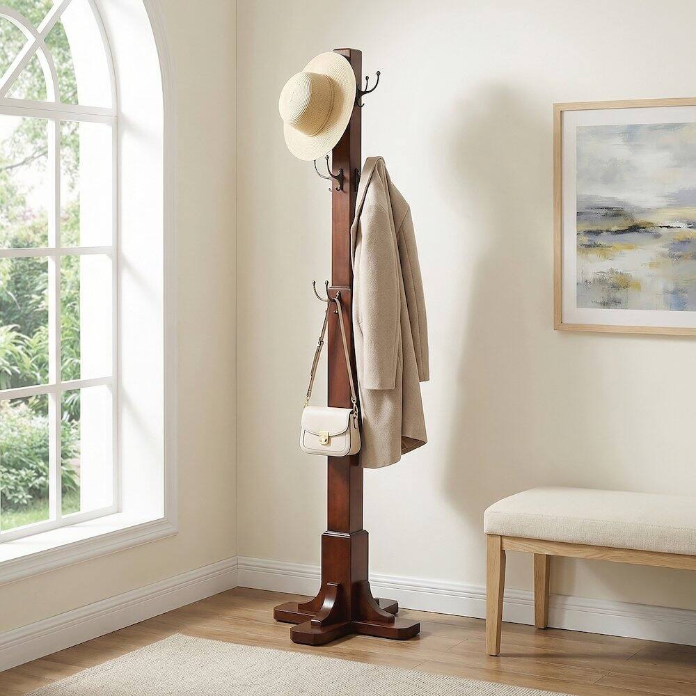 Alt View 1. Butler Specialty - Webster Coat Rack/Tree - Medium Brown.