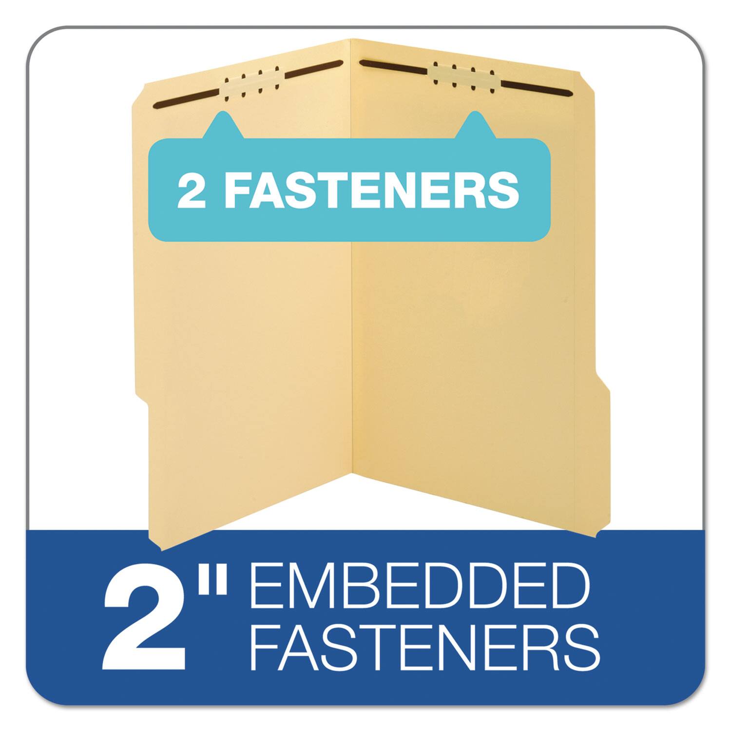 2 Fasteners  
2" Embedded Fasteners