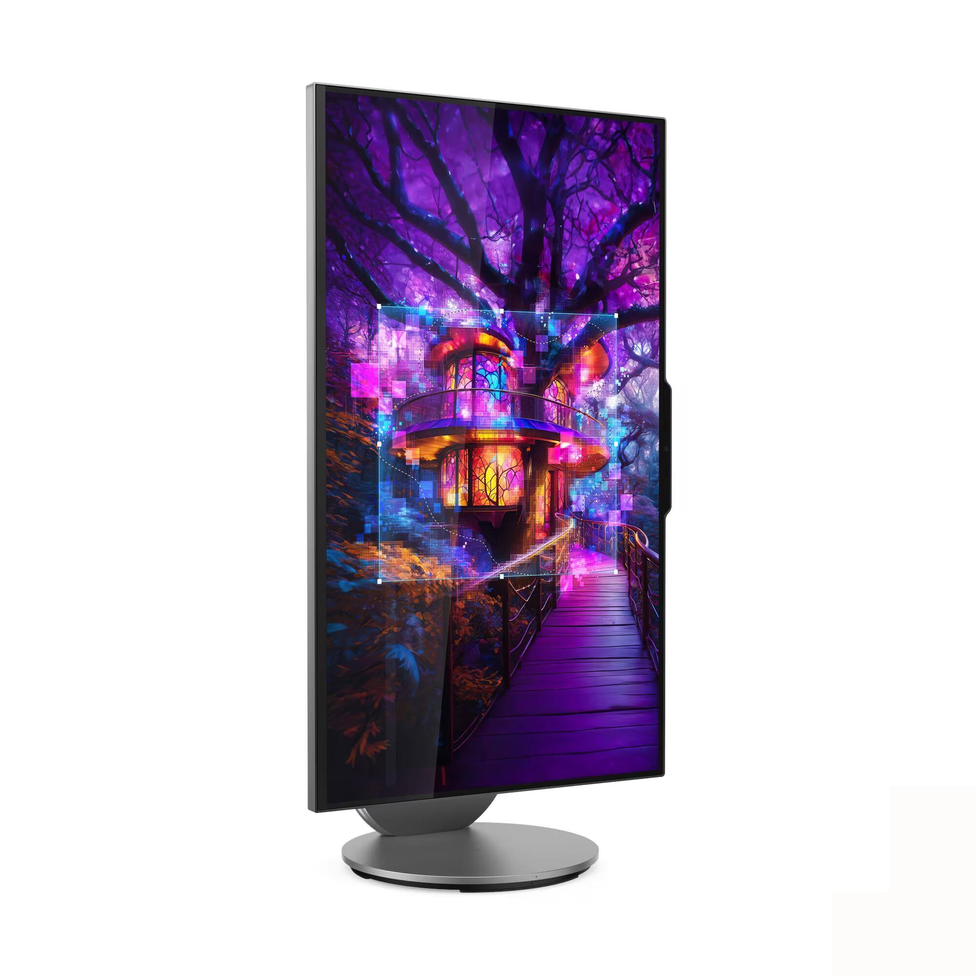 Angle. Lenovo - Lenovo Yoga AIO 27Iah10 27" Touch AIO Ultra 5 125H 16GB RAM 512GB SSD W11H - Grey.
