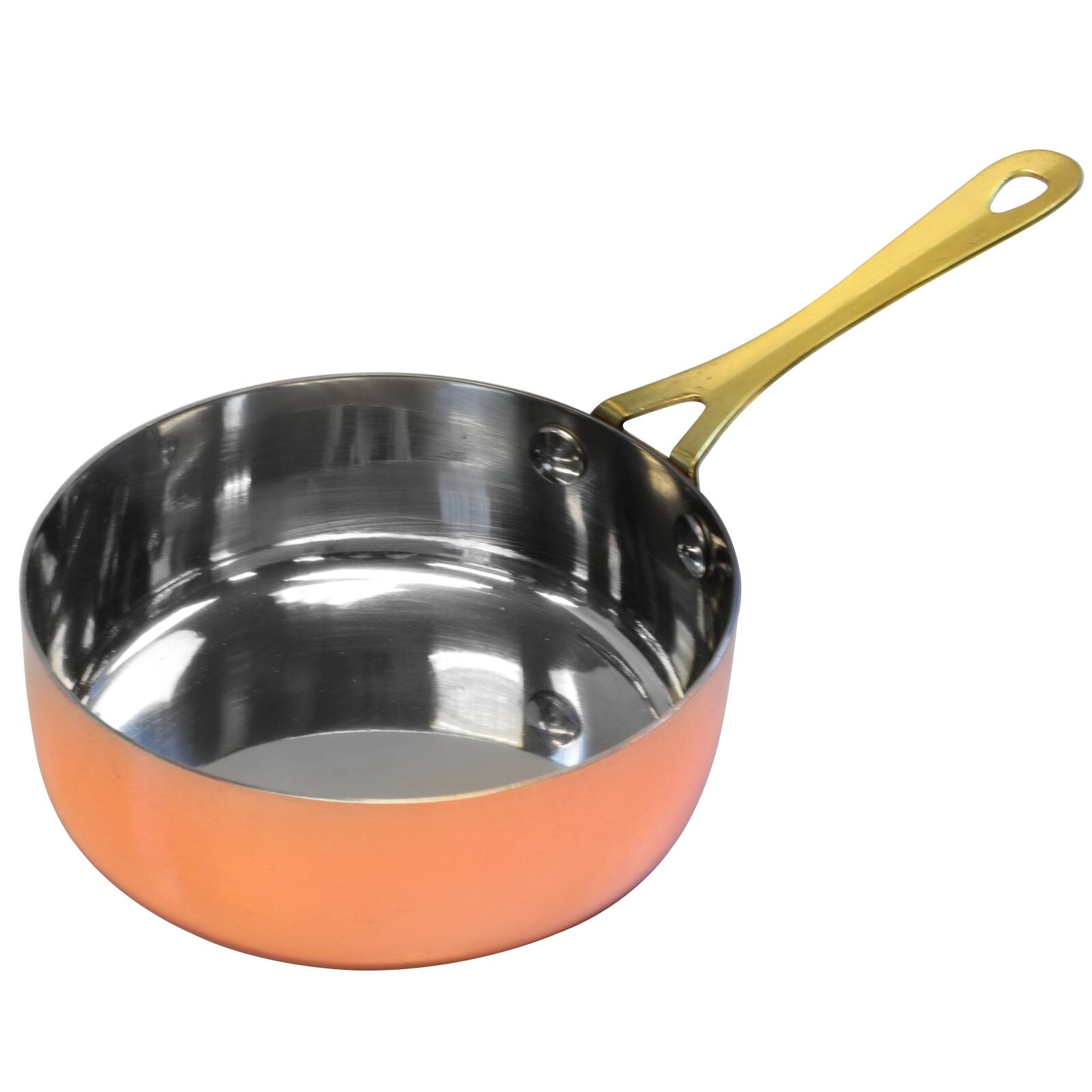 Alt View 3. Gibson - Gibson Home Rembrandt 4.7 Inch Stainless Steel Mini Frying Pan, Copper Plated - Copper.