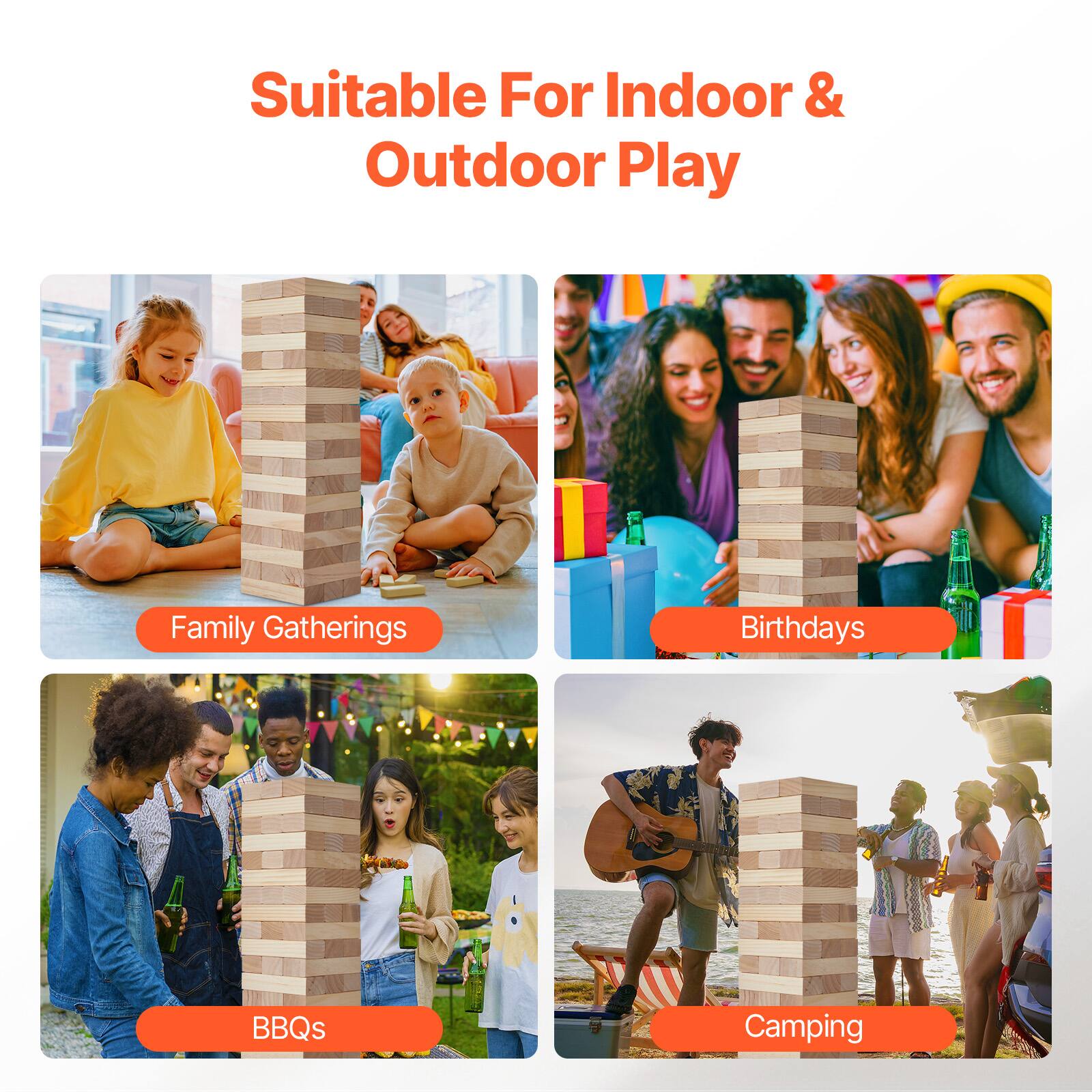 Suitable For Indoor & Outdoor Play

- Family Gatherings
- Birthdays
- BBQs
- Camping