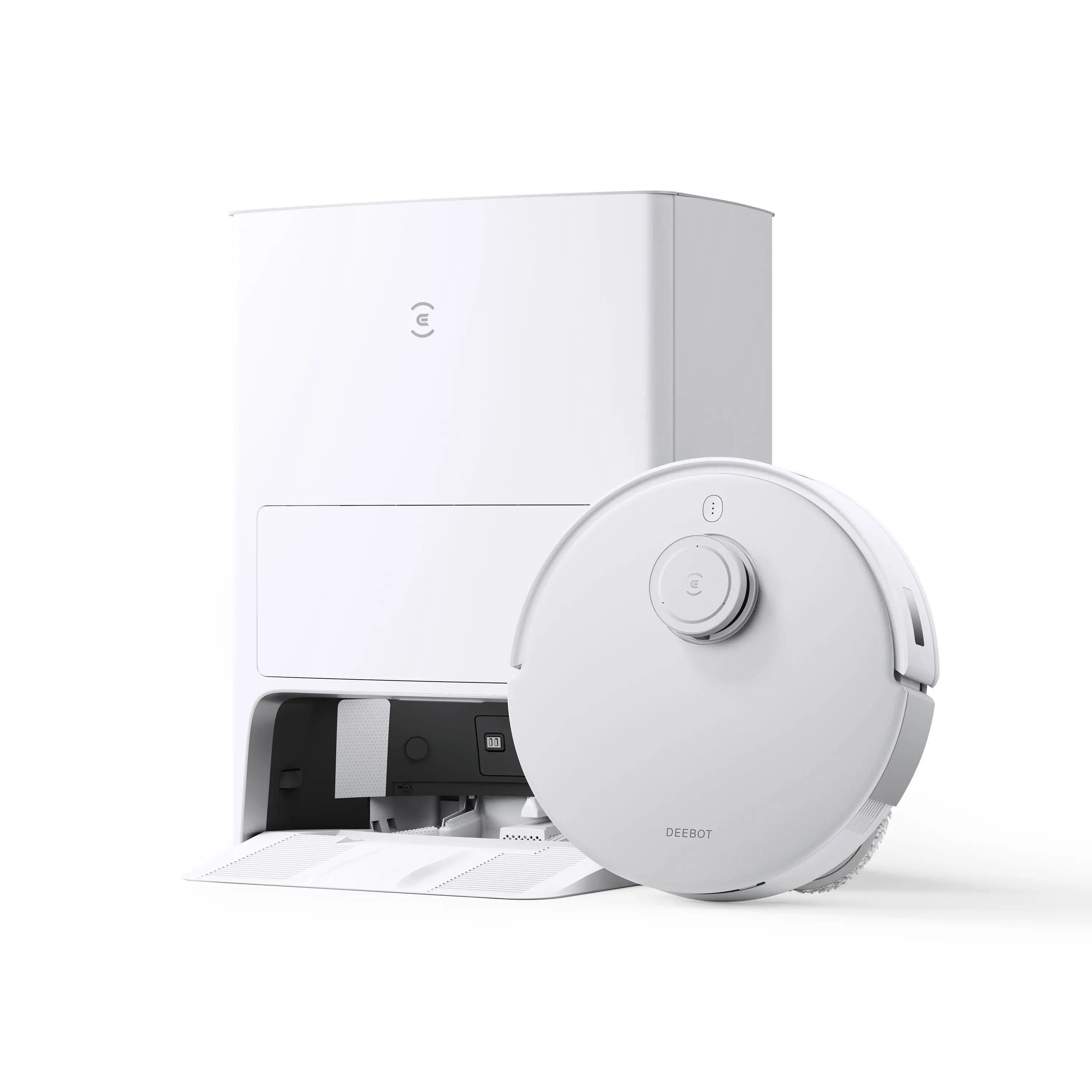 ECOVACS Robotics - DEEBOT T20 OMNI Wi-Fi Connected Robot Vacuum & Mop with Self Washing Auto Empty Station - White