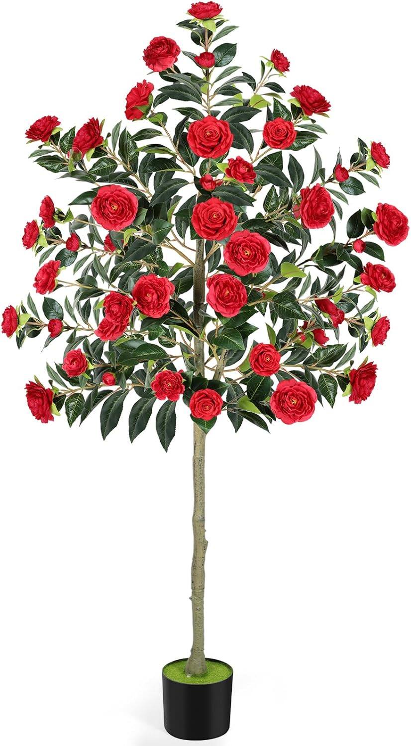 Oumilen - 6FT Artificial Camellia Flowers Tree price history on PriceWatchPro