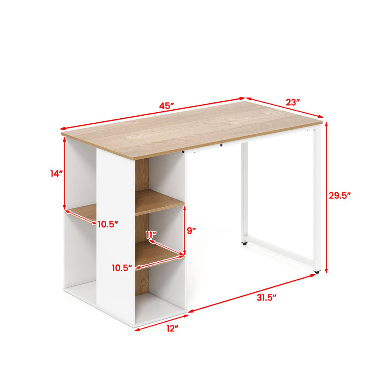 45" 23" 14" 29.5" 10.5" 11" 9" 10.5" 31.5" 12"