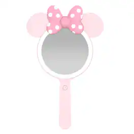 Impressions Vanity Co. - Minnie Mouse Bowtiful LED Handheld Makeup Mirror - Pink