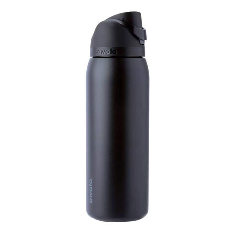 Owala - FreeSip Insulated Stainless Steel Water Bottle with Straw, BPA-Free Sports Water Bottle, Great for Travel, 40 Oz, Very - Very Very Dark