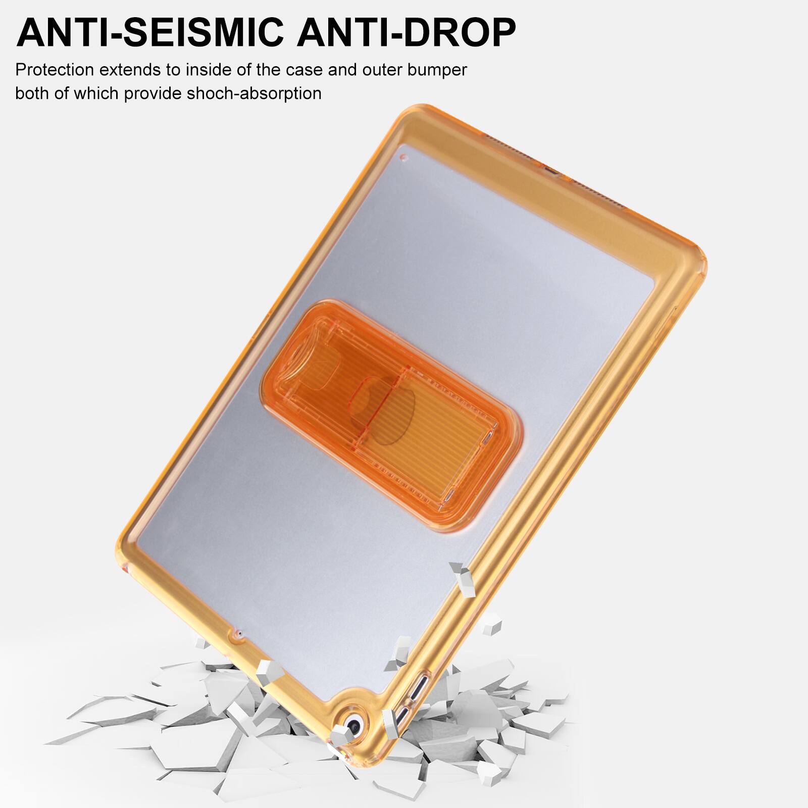 ANTI-SEISMIC ANTI-DROP  
Protection extends to inside of the case and outer bumper both of which provide shock-absorption