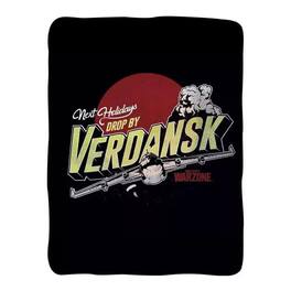 Surreal Entertainment - Call of Duty Drop By Verdansk 45 x 60 Inch Fleece Throw Blanket - Black