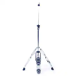 Winado - Drum HI-HAT Cymbal Stand Double Braced Chrome High Hat Silver & Black