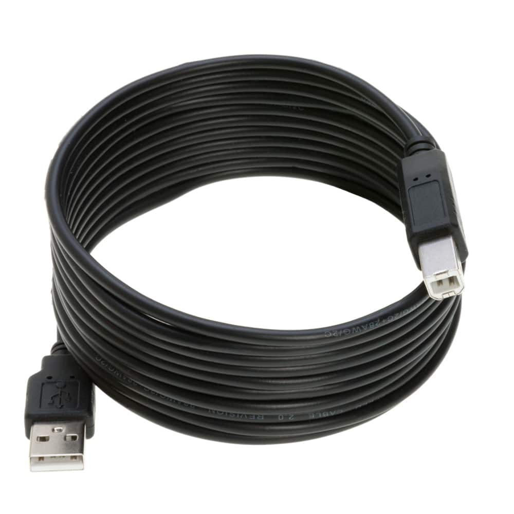 Cables Direct Online - USB 2.0 A-Male to B-Male Cable - 10ft, High-Speed Data Transfer for Printers, Scanners, External Hard Drives - Black