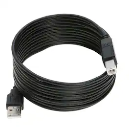 Cables Direct Online - USB 2.0 A-Male to B-Male Cable - 10ft, High-Speed Data Transfer for Printers, Scanners, External Hard Drives - Black