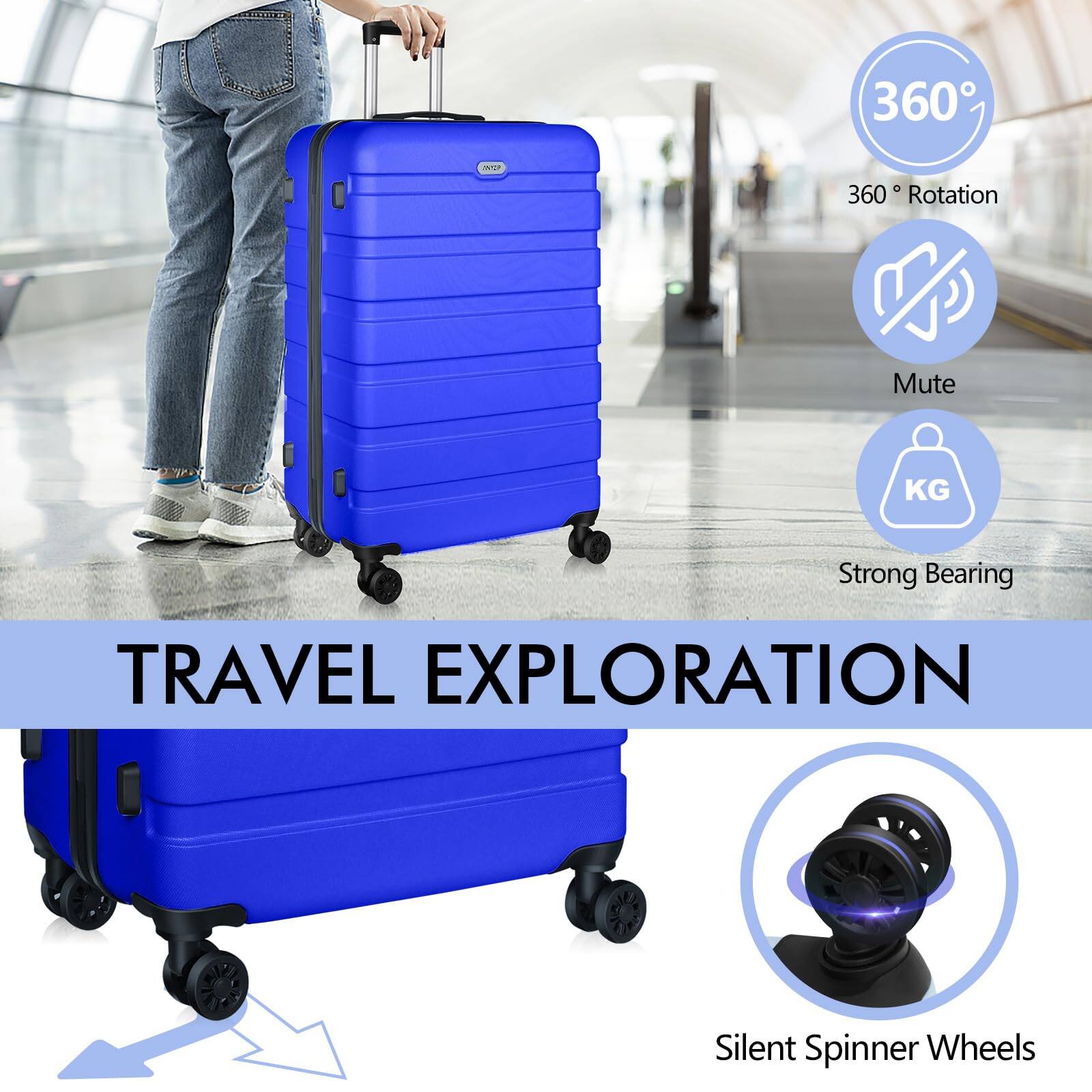 360° Rotation  
Mute  
Strong Bearing  
Silent Spinner Wheels  

TRAVEL EXPLORATION
