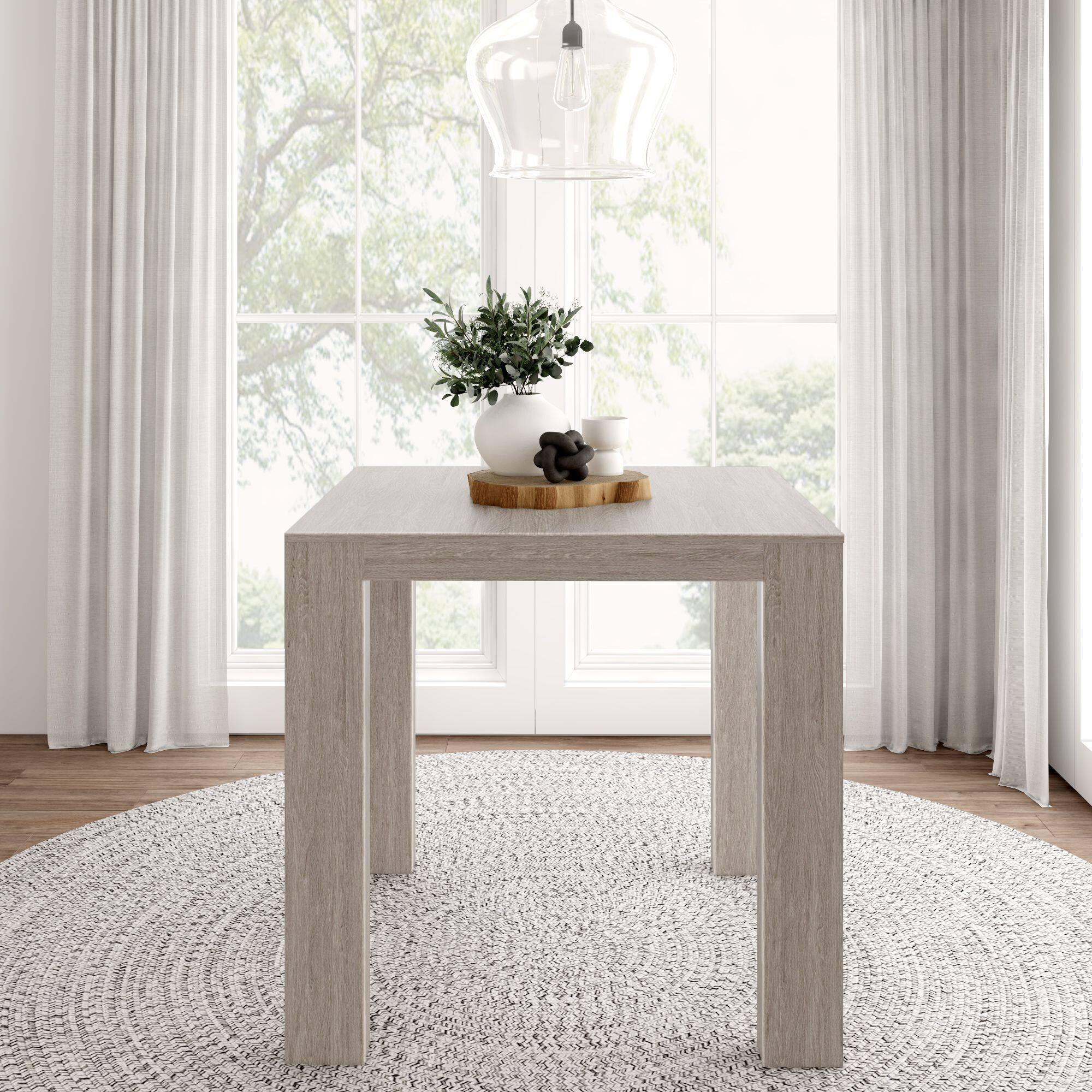Alt View 1. Plank+Beam - Modern Pub Dining Table Counter Height ( 41in / 1050mm), Seashell Wirebrush - Seashell Wirebrush.