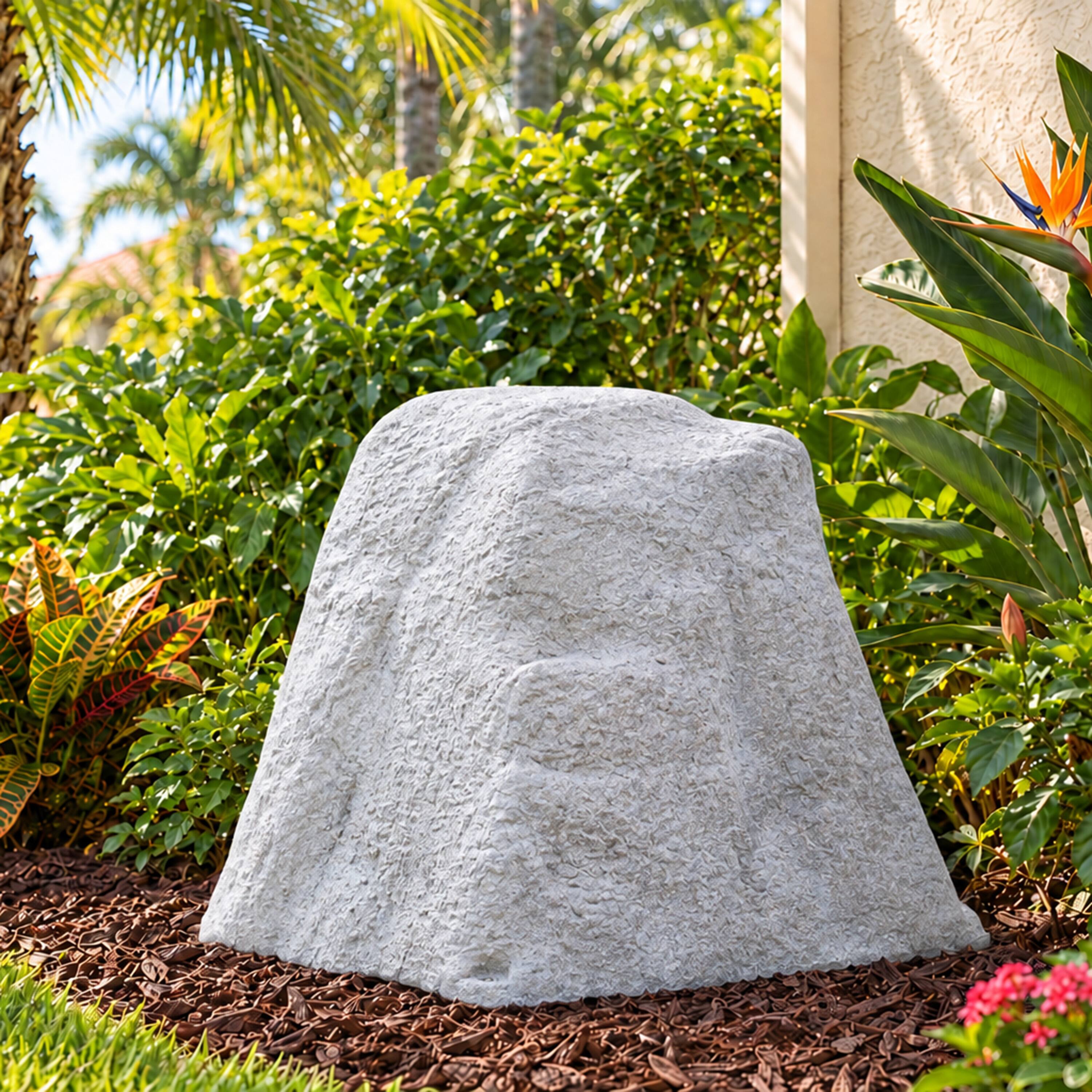 Alt View 10. Sunnydaze - Set of 2 Artificial Polyresin Landscape Rocks with Stakes - Gray.