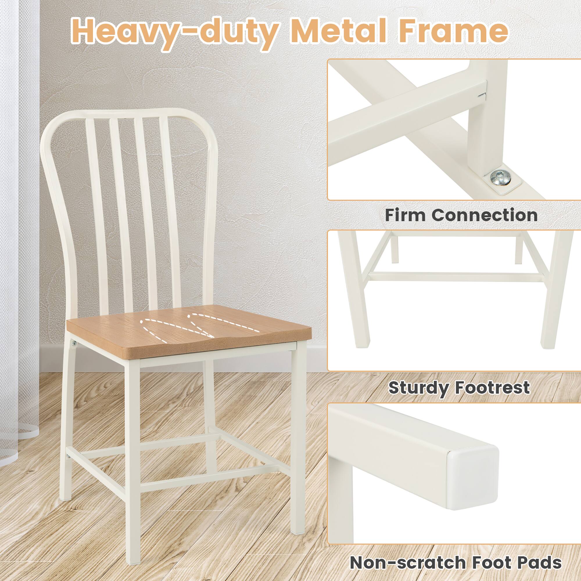 Heavy-duty Metal Frame, Firm Connection, Sturdy Footrest, Non-scratch Foot Pads
