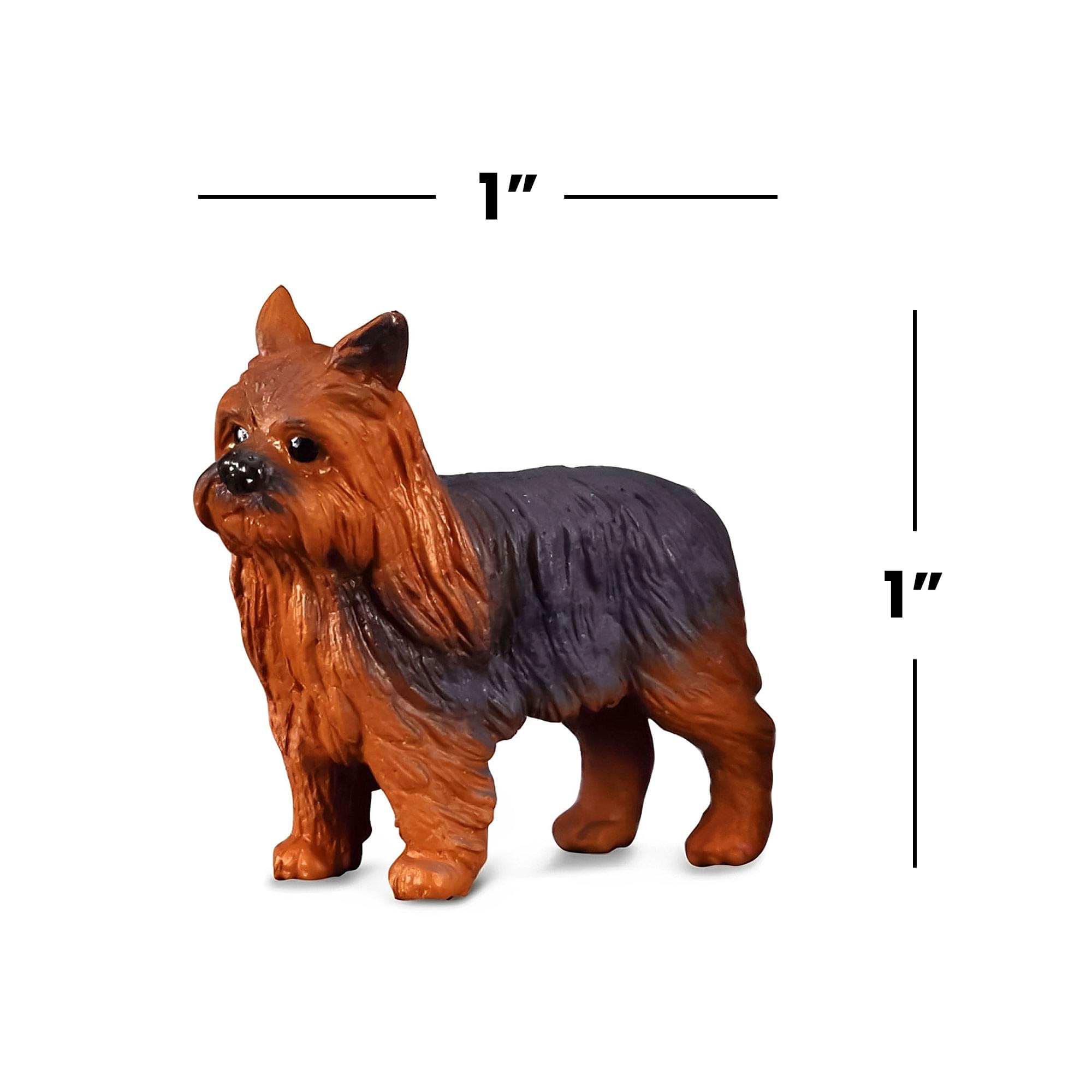 Alt View 2. Breyer Animal Creations - CollectA Cats & Dogs Collection Miniature Figure | Yorkshire Terrier - Brown.