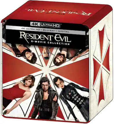 Front. Resident Evil: 6-Movie Collection (Steelbook) - 4K Blu-Ray.