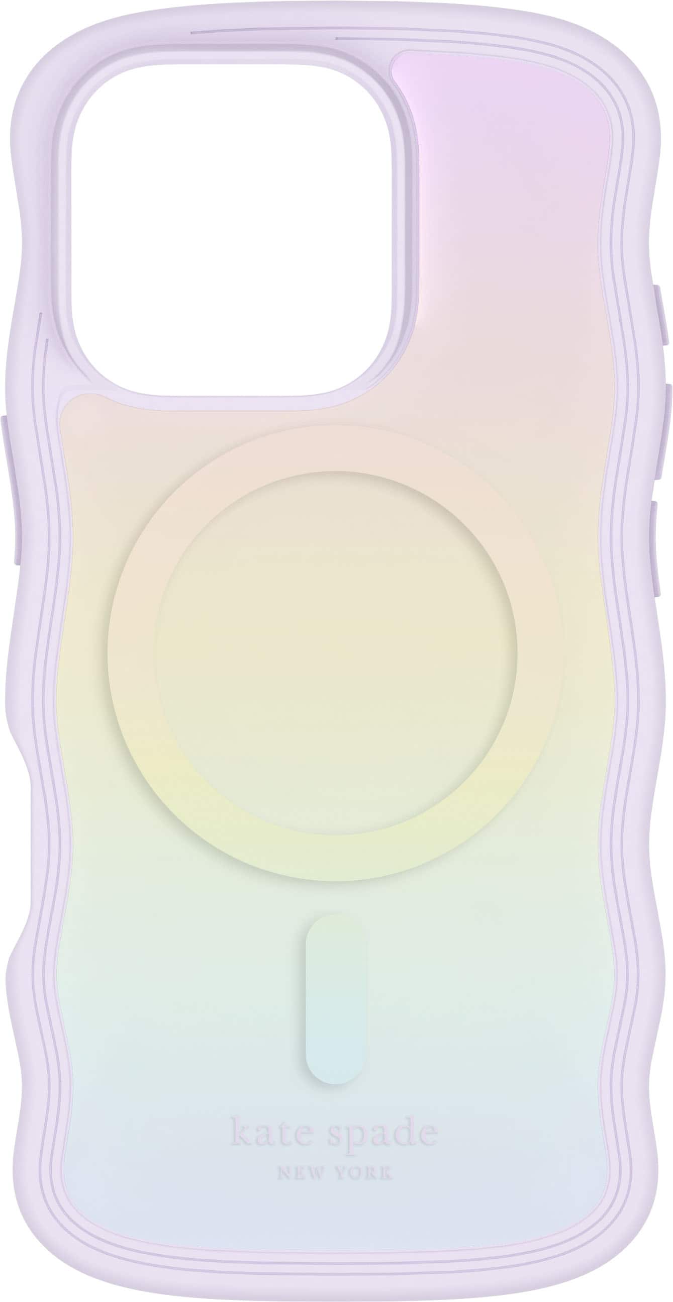 kate spade new york - Wavy Case with MagSafe for Apple iPhone 16 Pro - Opal Iridescent - Front_Zoom