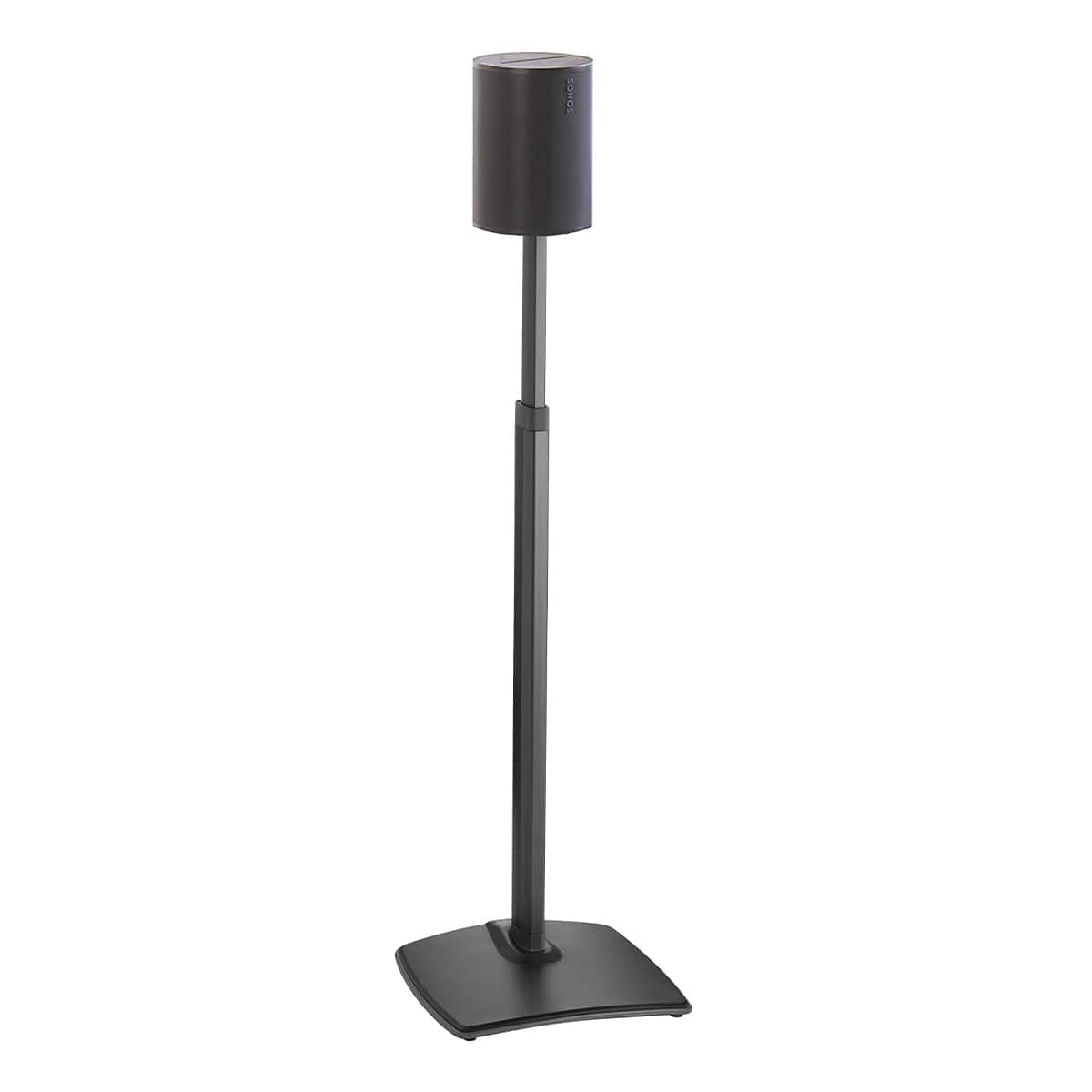 Front. Sanus - Sanus Height-Adjustable Speaker Stand for Sonos Era 100 - Each (Black) - Black.