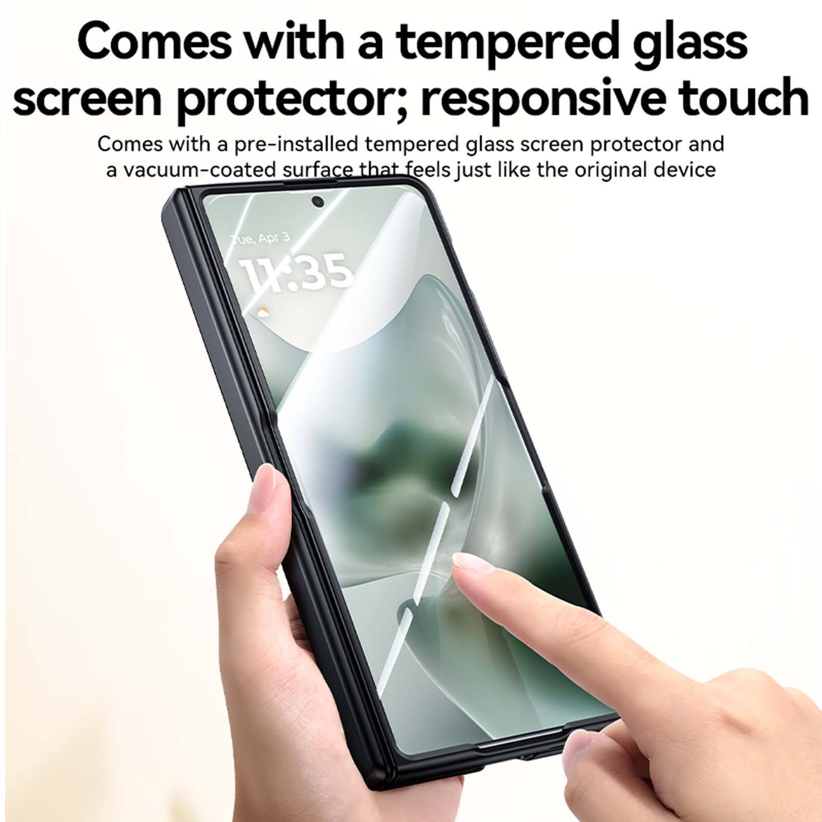 Comes with a tempered glass screen protector; responsive touch

Comes with a pre-installed tempered glass screen protector and a vacuum-coated surface that feels just like the original device

Tue, Apr 3 11:35