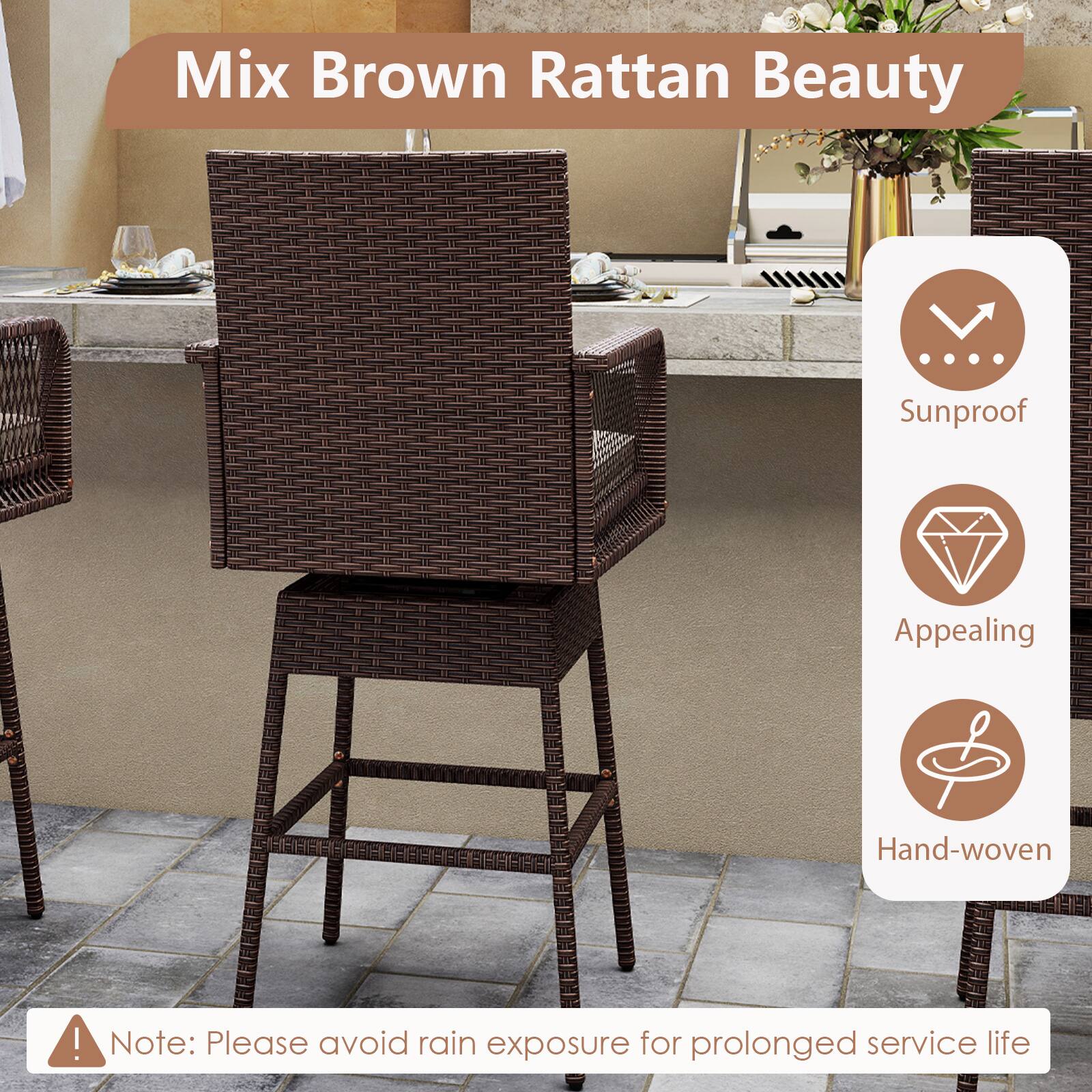 Mix Brown Rattan Beauty

Sunproof  
Appealing  
Hand-woven  

Note: Please avoid rain exposure for prolonged service life