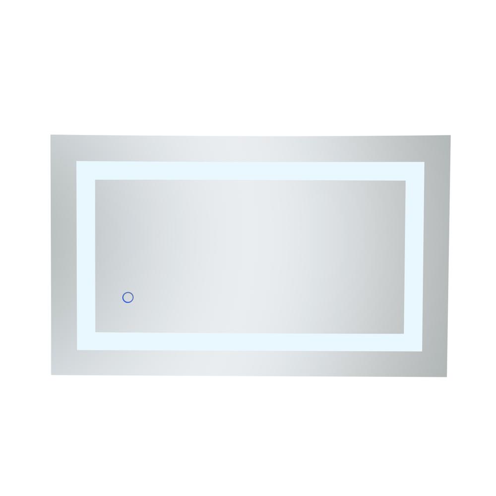 Back. Elegant Decor - Helios 18in x 30in Hardwired LED mirror - Silver.