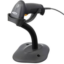 Zebra - Symbol LS2208 USB Handheld 1D Laser Barcode Scanner with Gooseneck Stand and Cable, POS & Inventory - Black