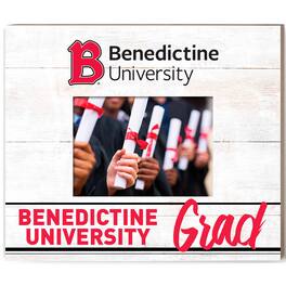 Jardine - Benedictine Eagles 13.5" x 11.5" Grad Frame - White