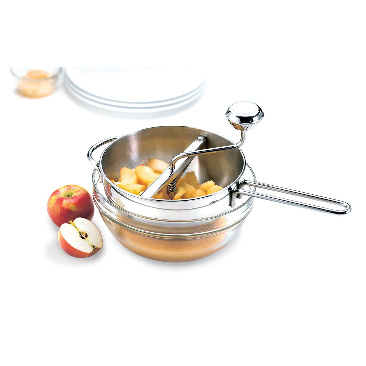 Alt View 4. Cuisipro - Deluxe Food Mill With 3 Disks - Silver.