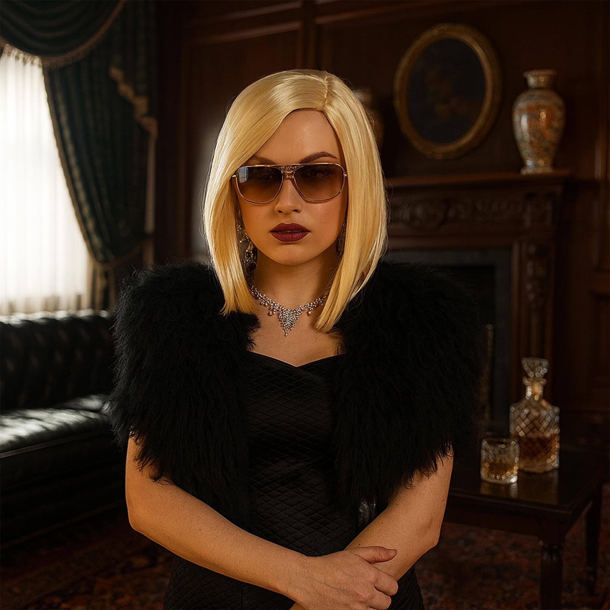 Alt View 10. California Costumes - Da Boss Wig - Yellow.